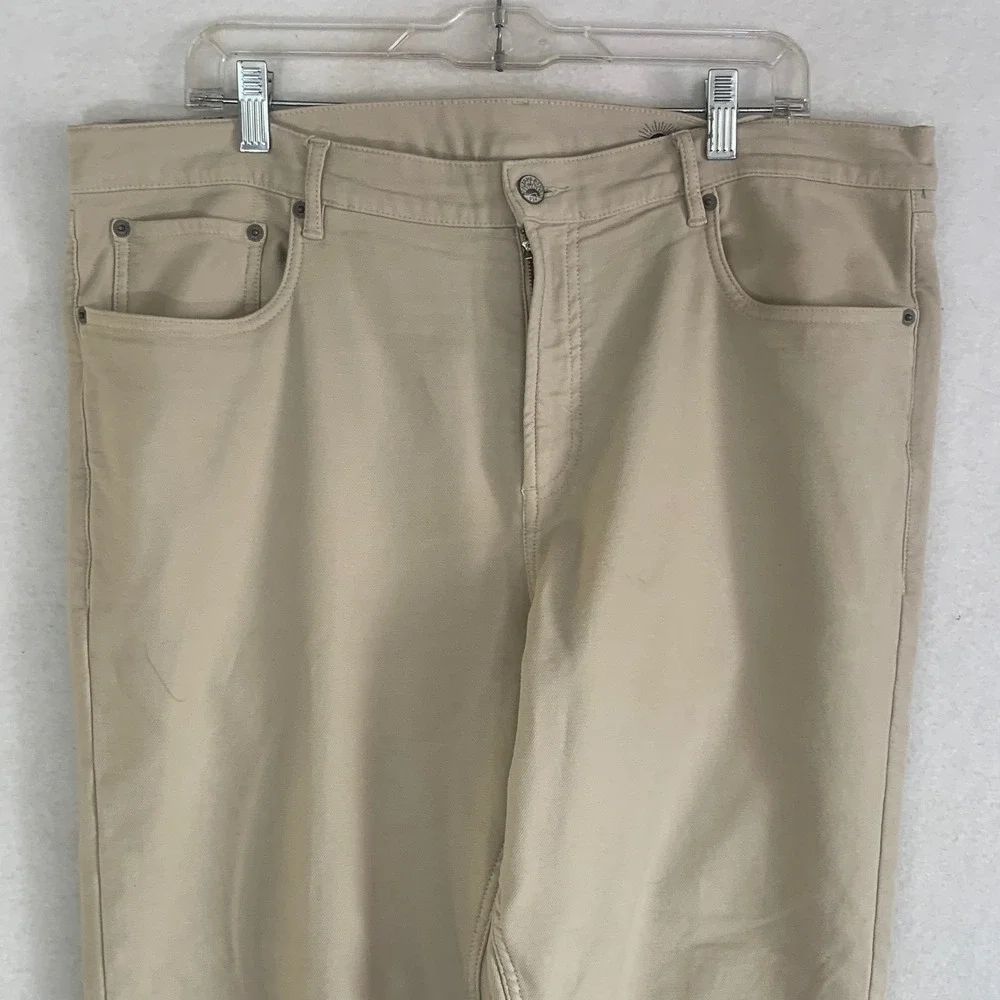 Faherty Stretch Terry 5-Pocket Pants‎ Mens 38 Stone Beige Slim Straight MBF2437